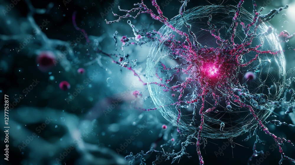 Aufkleber exploring human potential through futuristic visualization in zero gravity scientific art abstract e