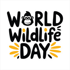world wildlife day, vector, T-shirt design, animal day