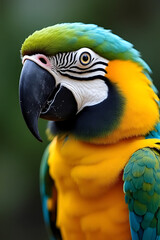 Fototapeta premium real life natural geographic close up photo of a parrot 