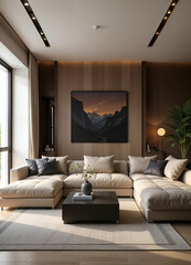 Morden living room interior design 