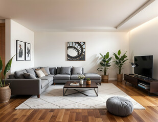 Morden living room interior design 