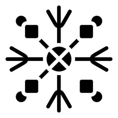 Snowflakes Solid Icon
