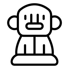 Statue Line Icon