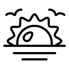 Sunset Line Icon