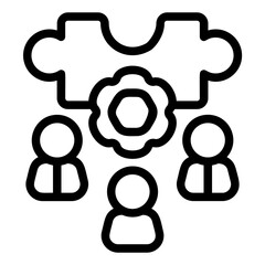 Teamwork Line Icon