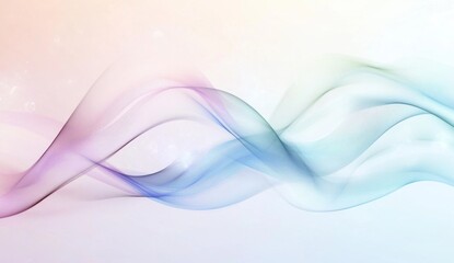 Pastel rainbow waves flow on soft background, website design