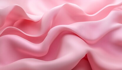 Obraz premium Pink fabric, draped, studio, soft light, textile background
