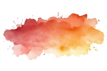 Abstract Watercolor Wash Red Orange Yellow Gradient Texture Background