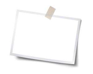 テープで留められた写真の画像合成用フレーム