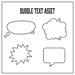 bubble text asset chat for conversation pop up chat conversation with set four various bubble chat