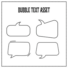 bubble text asset chat for conversation pop up chat conversation with set four various bubble chat