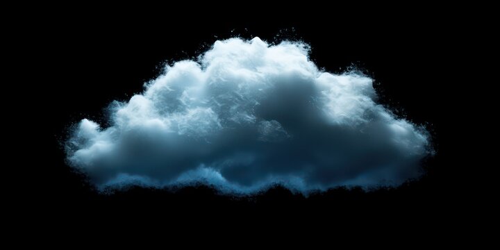 A cloud computing concept background with soft floating data visuals