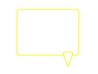 シンプル線吹き出し2（黄）