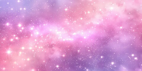 Fototapeta premium A glowing pink and lavender unicorn-inspired backdrop with twinkling stars.