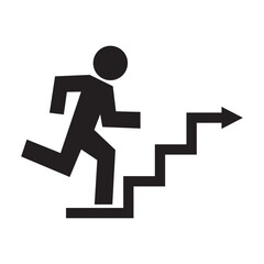 Emergency exit sign isolated icon graphic vector	