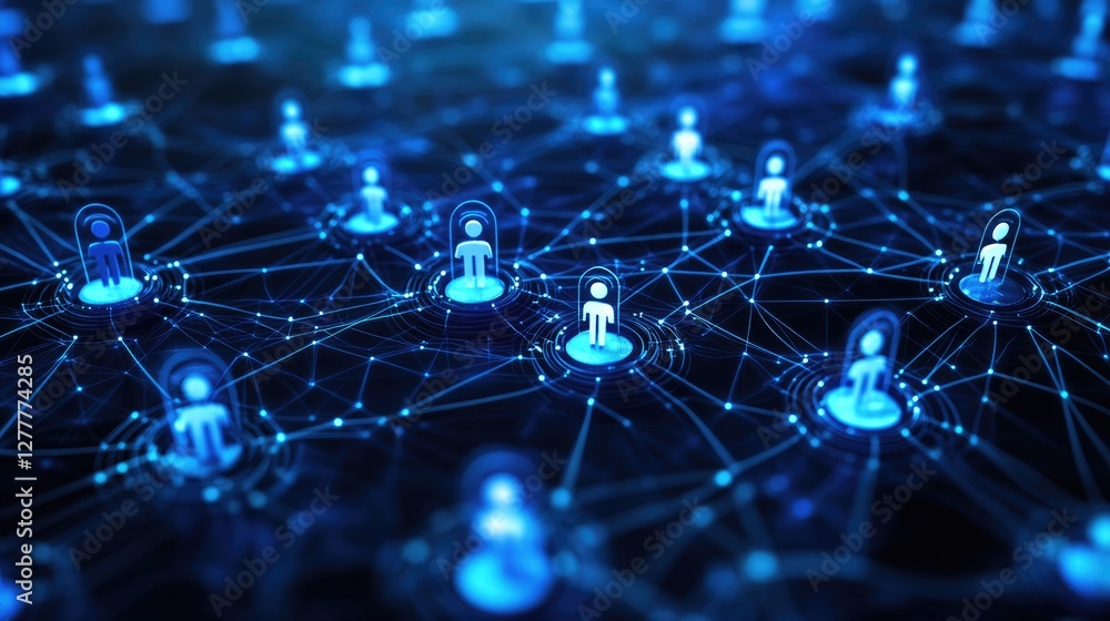 Poster global network connections, a visual representation of interconnectivity in the digital age