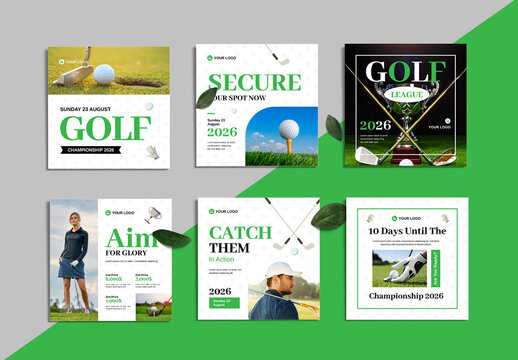 Golf Competition Social Media Post Template