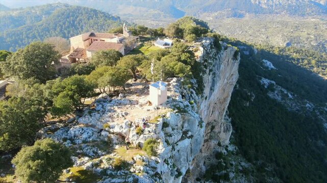 Explore the stunning landscape from Castell de Alaro, a historic fortress in Mallorca. Enjoy breathtaking views of the Tramontana mountains and the serene surrounding nature.