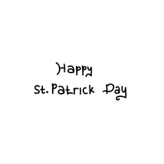 hand drawn st.patrick's day lettering