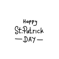 hand drawn st.patrick's day lettering