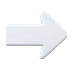 White Arrow Icon Pointing Right for Directional Guidance and Navigation