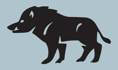 vector silhouette of a horse