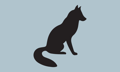 vector illustration of black cat