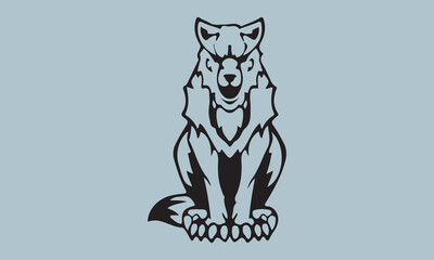 wolf head vector illustration