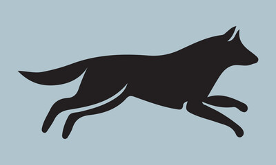 vector illustration of a wolf
