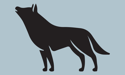 vector illustration of a wolf