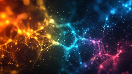 Obraz premium Vibrant Cosmic Network