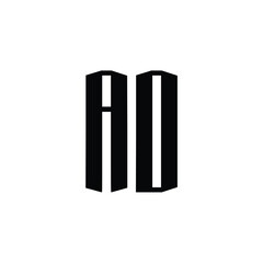 Obraz premium AD monogram logo design letter text name symbol monochrome logotype alphabet character simple logo