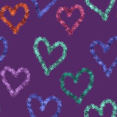 seamless pattern with hearts