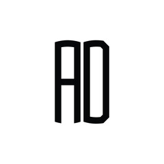 AD monogram logo design letter text name symbol monochrome logotype alphabet character simple logo