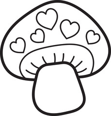 mushroom with heart