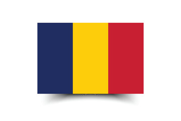 Fototapeta premium Chad flag. Flag of Chad. Flag icon. Standard color. Standard size. Rectangular flag. Computer illustration. Digital illustration. Vector illustration.