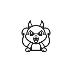 Squirrel head mascot template