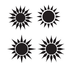 set of vector sun icons