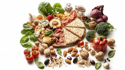 A doctor showing healthy food choices, promoting balanced nutrition for well-being.