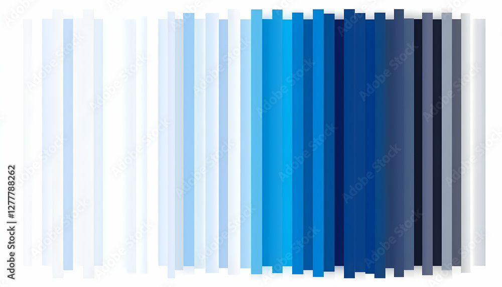 Poster abstract background of vertical lines transitioning smoothly from light blue to dark blue, ideal for