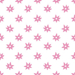 seamless pattern with pink flowers