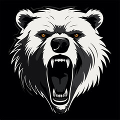 Fototapeta premium Bear Head Illustration