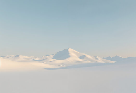 A minimalist mountain landscape