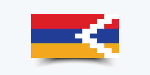 Artsakh flag official colors and proportion digital vector illustration