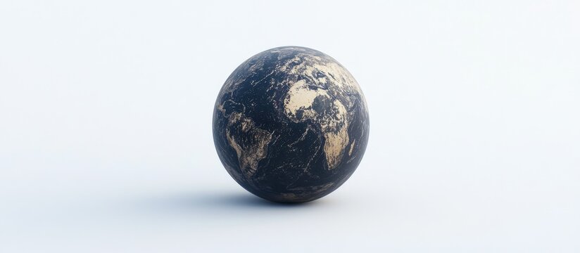 Earth globe, studio shot, neutral background