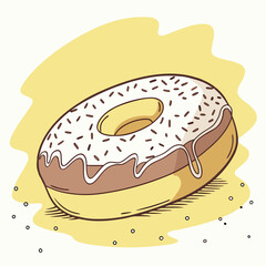 vector illustration of a donut