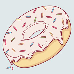 vector illustration of a donut