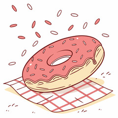 vector illustration of a donut