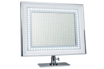 LED lighted makeup mirror isolated with transparent background