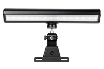 Black LED light bar isolated with transparent background